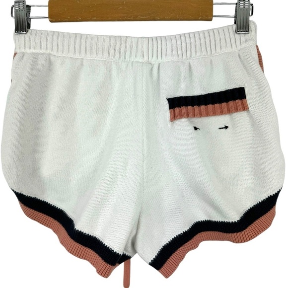 Revolve The Upside Boo Knit Shorts White Black Pink Trim Size XS - Picture 9 of 16